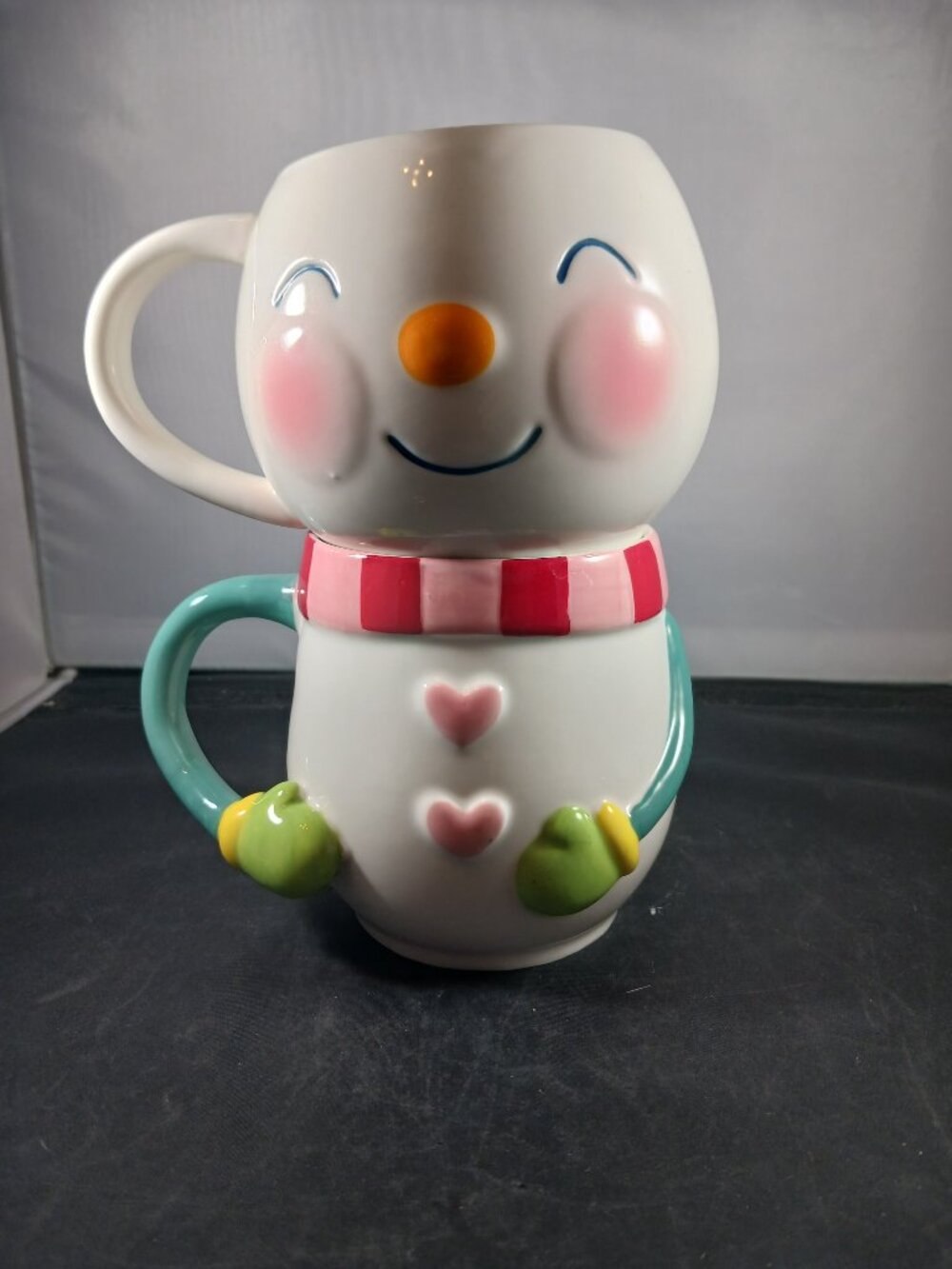 Hallmark SNOWMAN STACKABLE Christmas Winter Holiday Mug Set